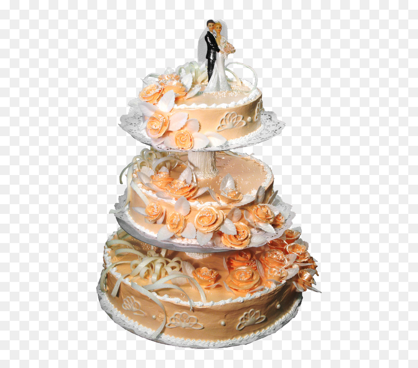 Трехэтажный Свадебный Торты, HD Png Download - cake png