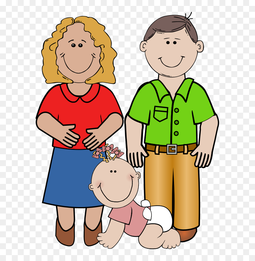 Mother And Father Clipart, HD Png Download - baby png