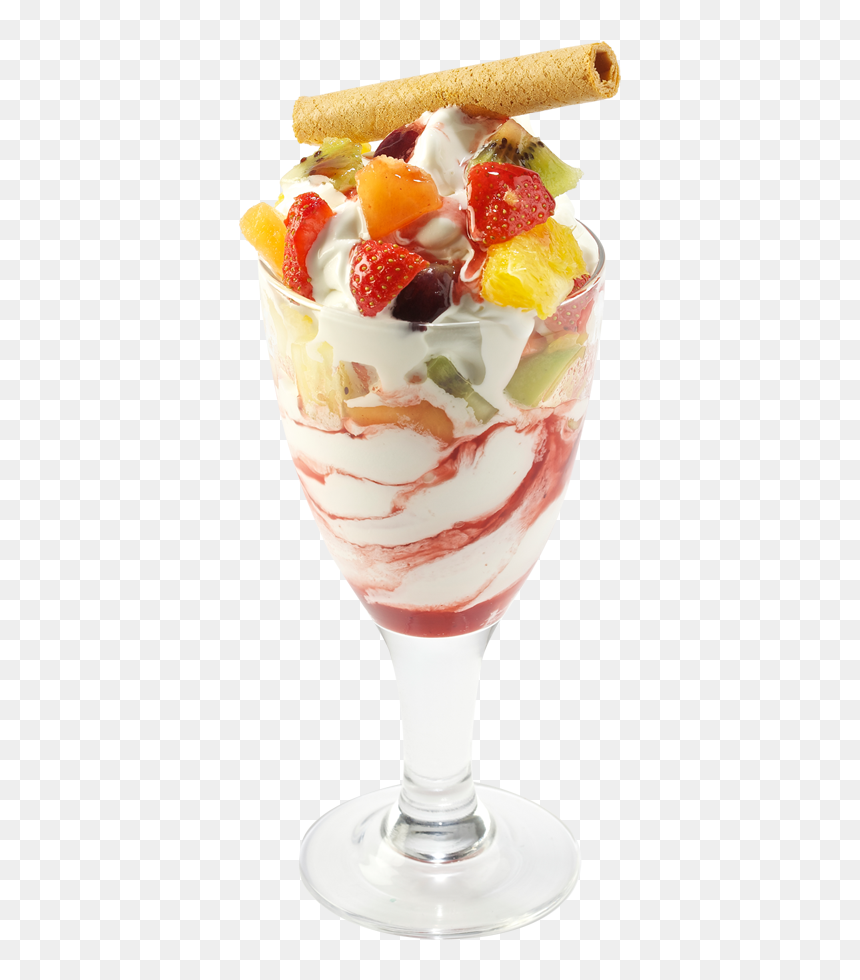Fruit Salad With Ice Cream Png, Transparent Png - ice png