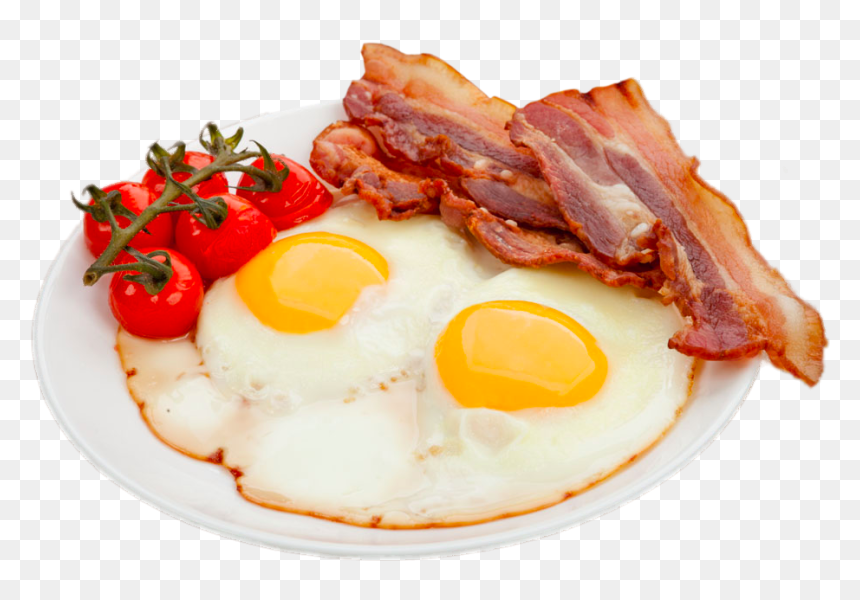 Bacon And Eggs On A Plate, HD Png Download - egg png