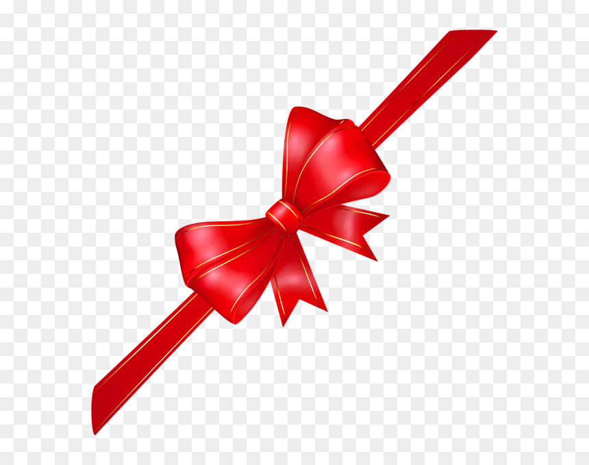 Red Corner Bow, HD Png Download - bow png
