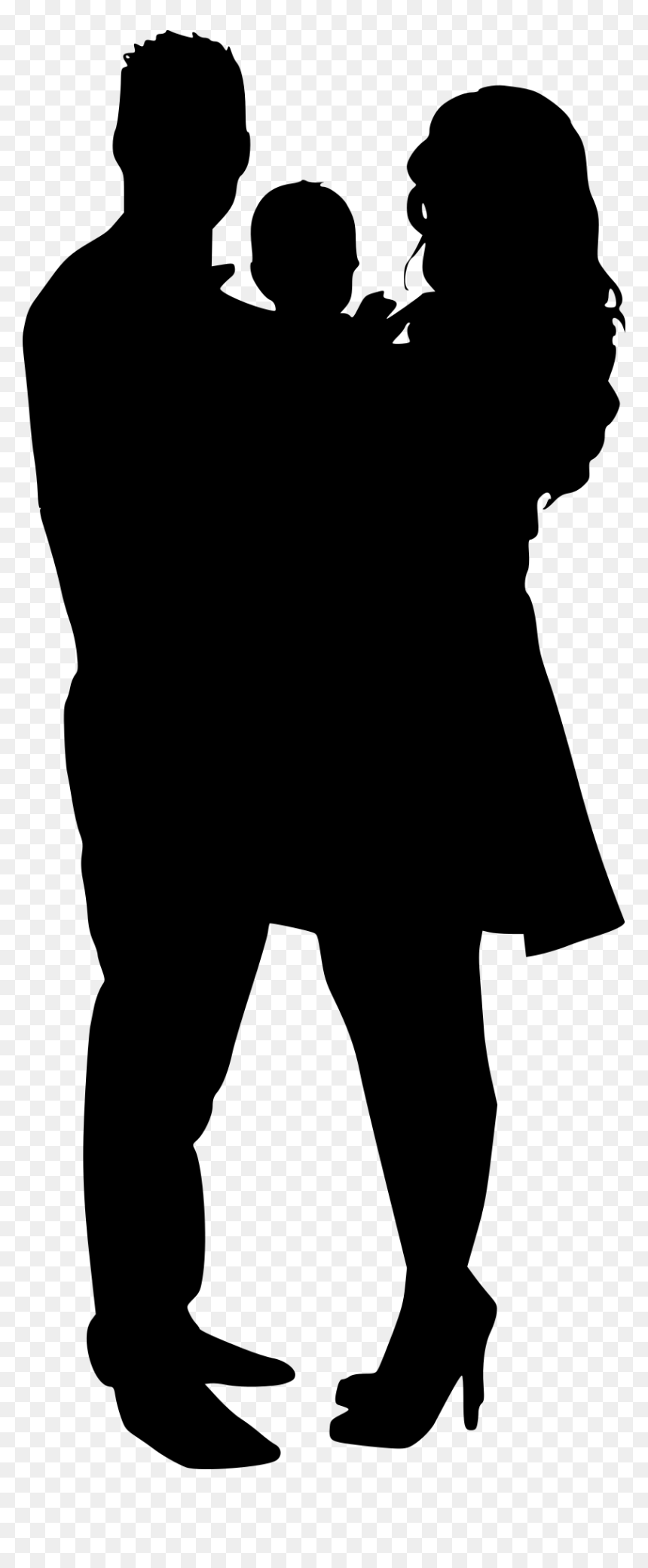 Silhouette, HD Png Download - family png