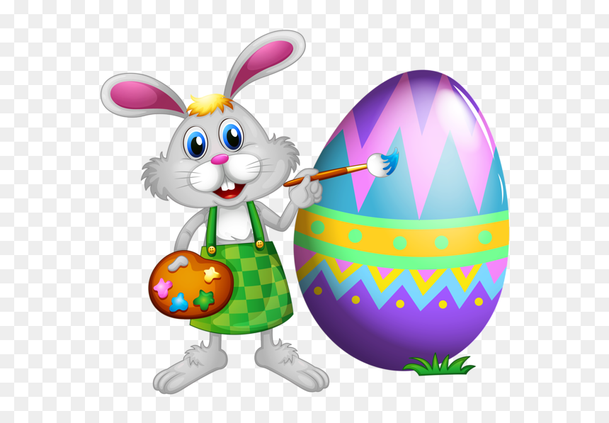 Easter Bunny Painting Eggs Png, Transparent Png - egg png