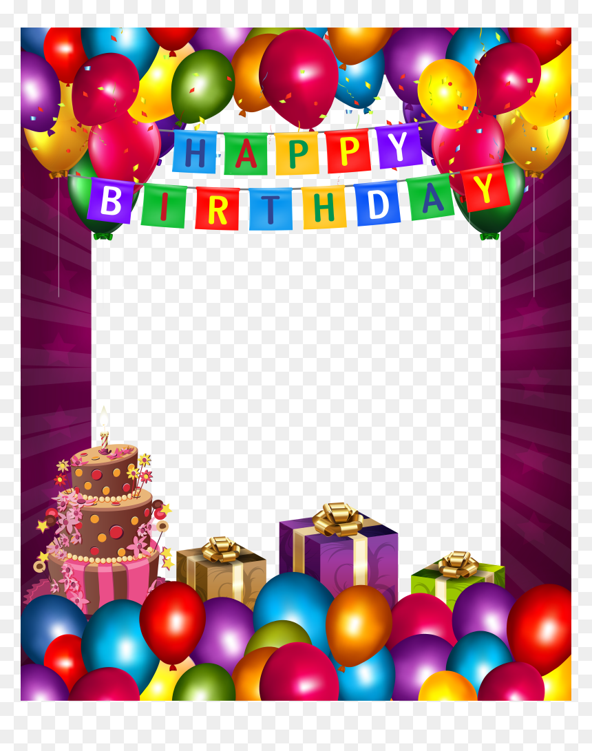 Frame Happy Birthday Png, Transparent Png - birthday png