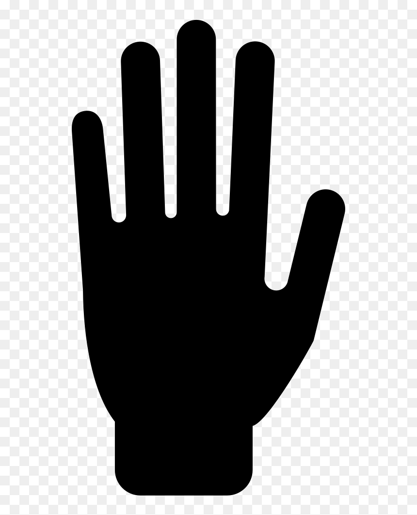 Hand Stop Silhouette, HD Png Download - stop sign png