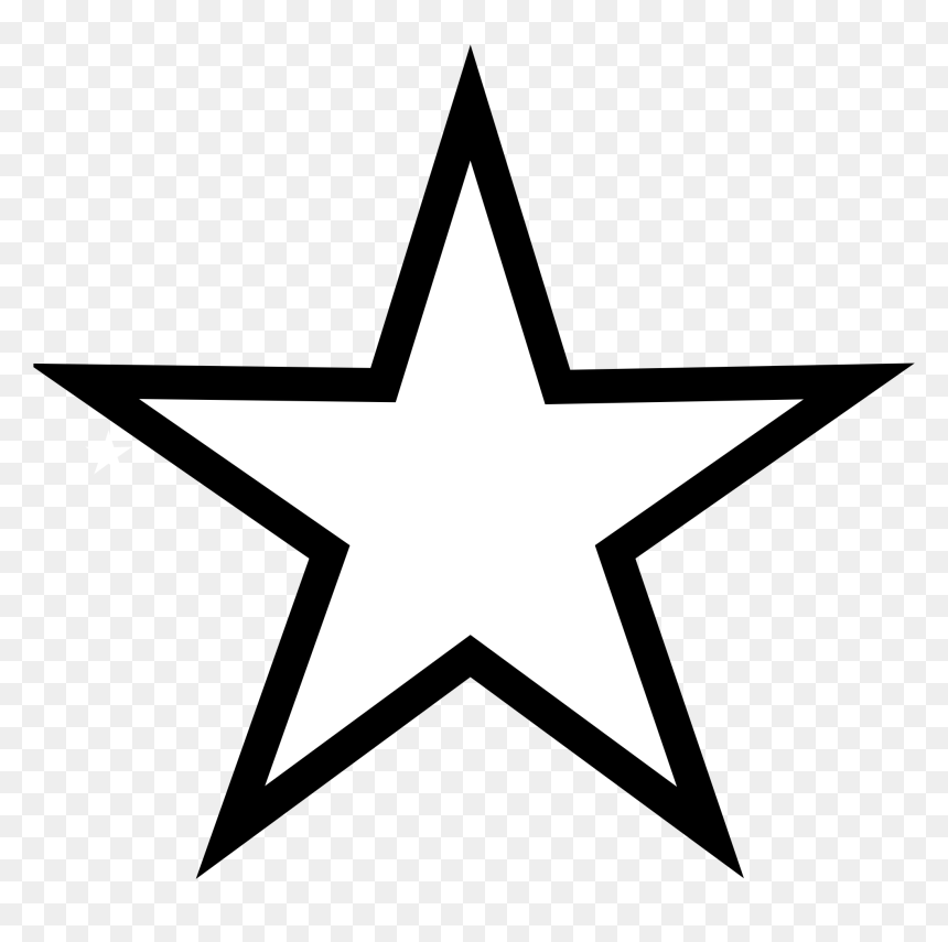 Star Clipart Black And White, HD Png Download - white circle png
