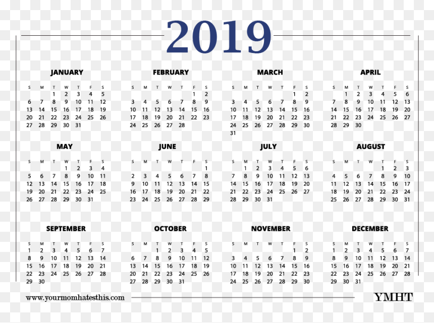 Transparent Calendar 2019 Png, Png Download - calendar png