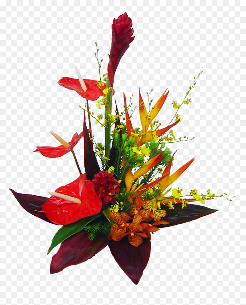 Tropical Flower Bouquet Png, Transparent Png - bouquet png