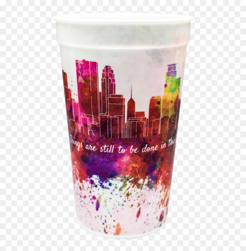Minneapolis Skyline In Watercolor Background, HD Png Download - skyscraper png