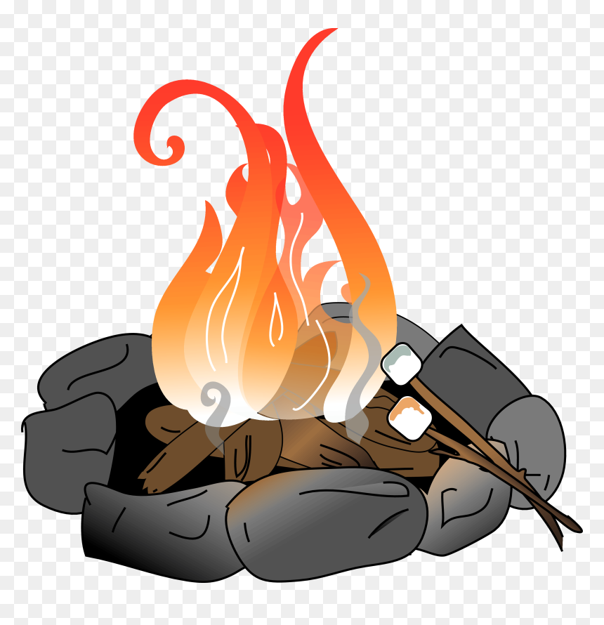 Fire Pit Clip Art, HD Png Download - bonfire png