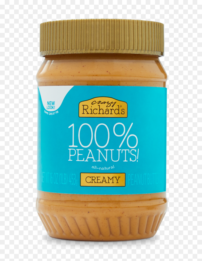 Crazy Richard's Natural Creamy Peanut Butter, HD Png Download - peanut butter png