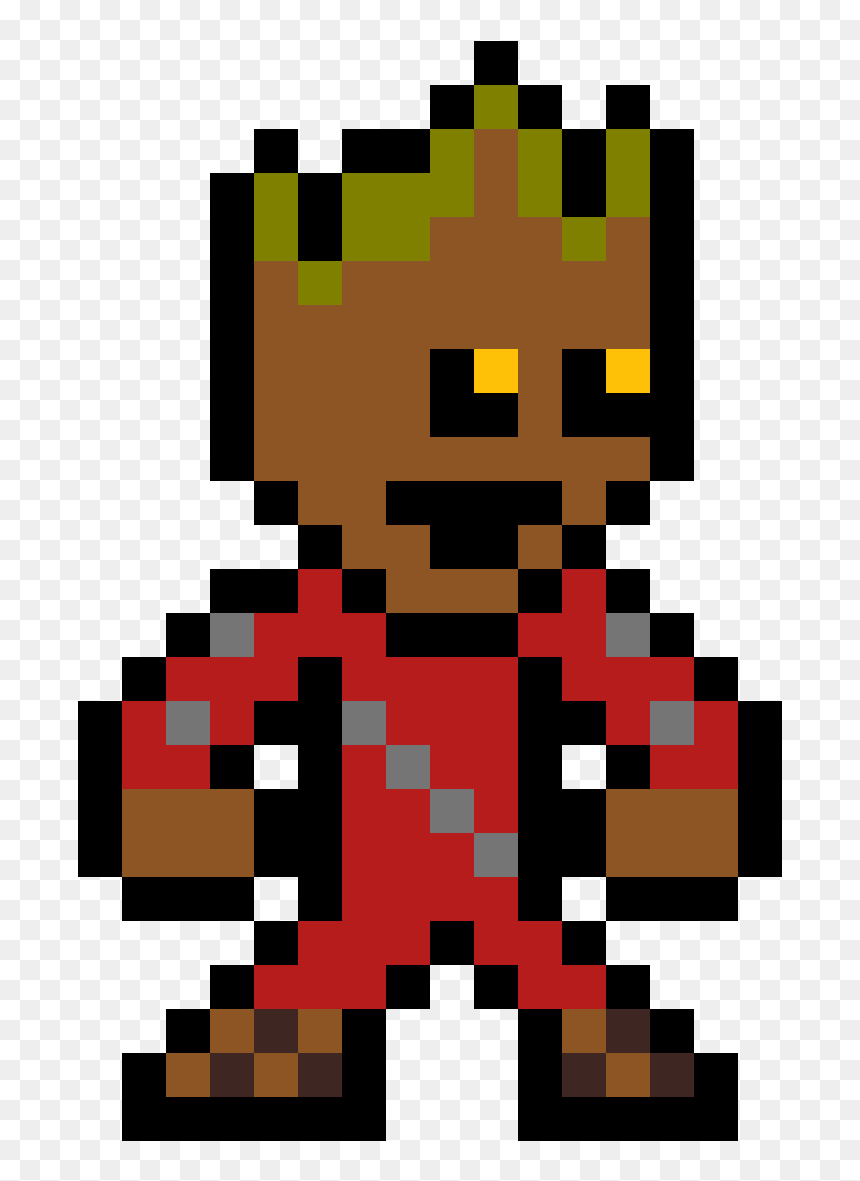 Black Widow 8 Bits, HD Png Download - baby groot png