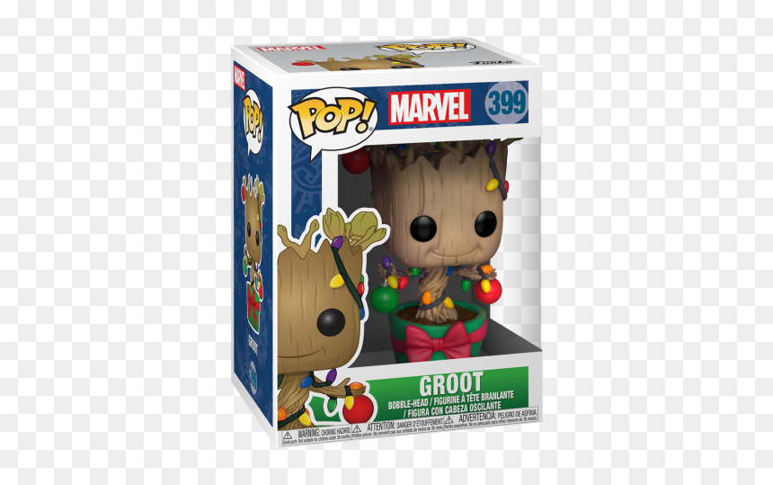 Funko Pop Christmas Marvel, HD Png Download - baby groot png