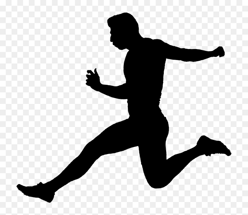Silhouette Sports Clipart, HD Png Download - runner png