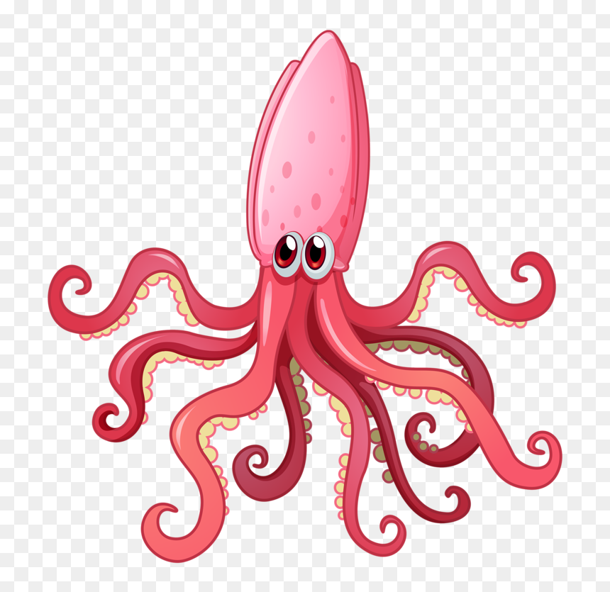 Clipart Picture Of A Squid, HD Png Download - squid png