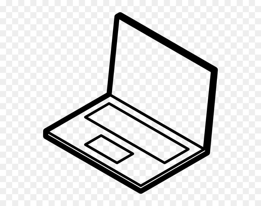 Laptop Clipart Black And White, HD Png Download - computer clipart png