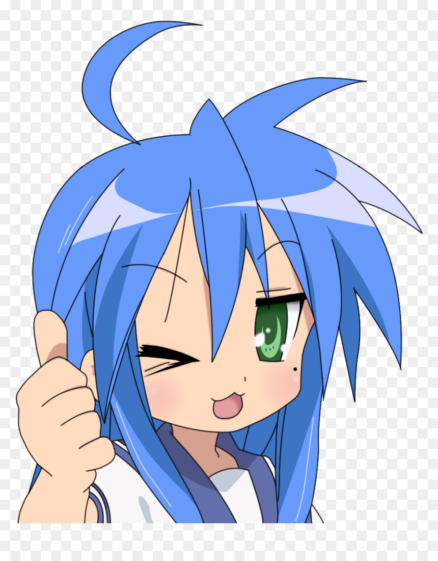Lucky Star Thumbs Up, HD Png Download - anime mouth png