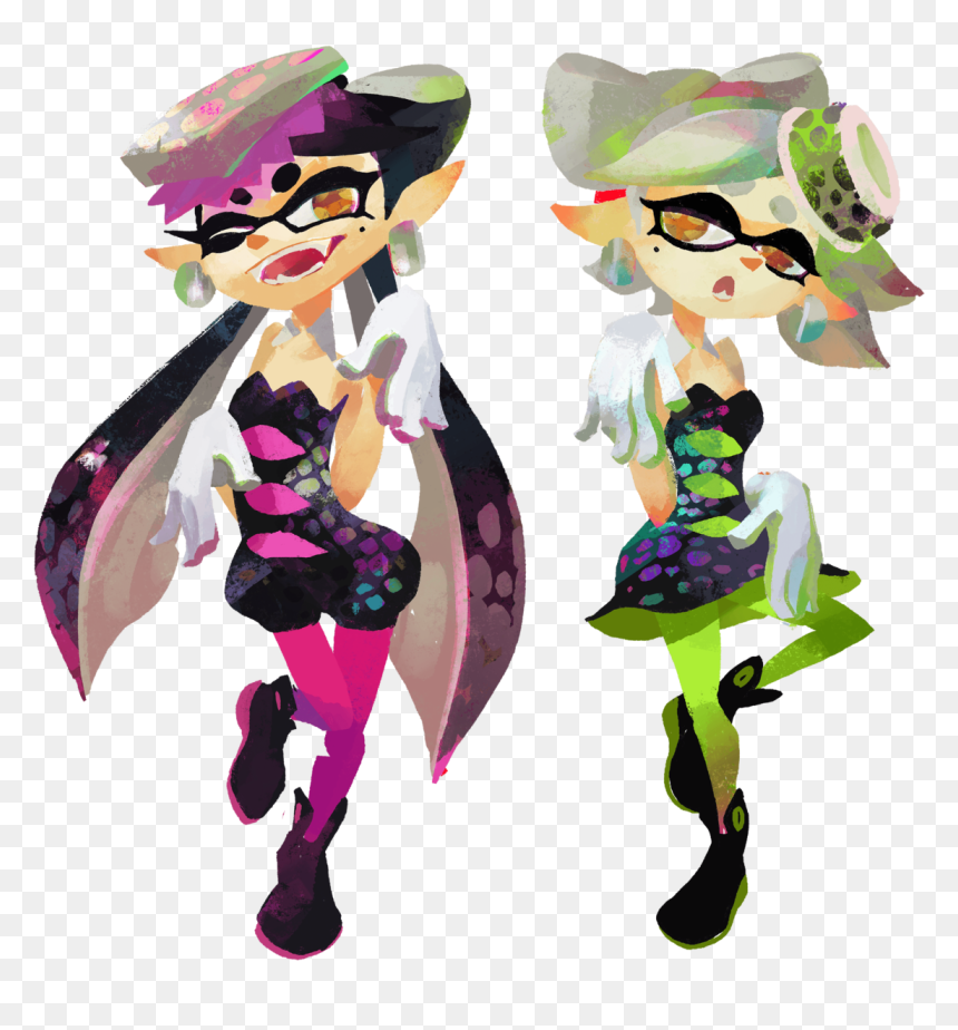 Splatoon Squid Sisters Apua, HD Png Download - squid png