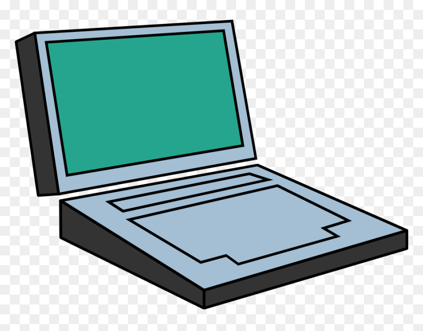 Laptop Clipart Simple, HD Png Download - computer clipart png