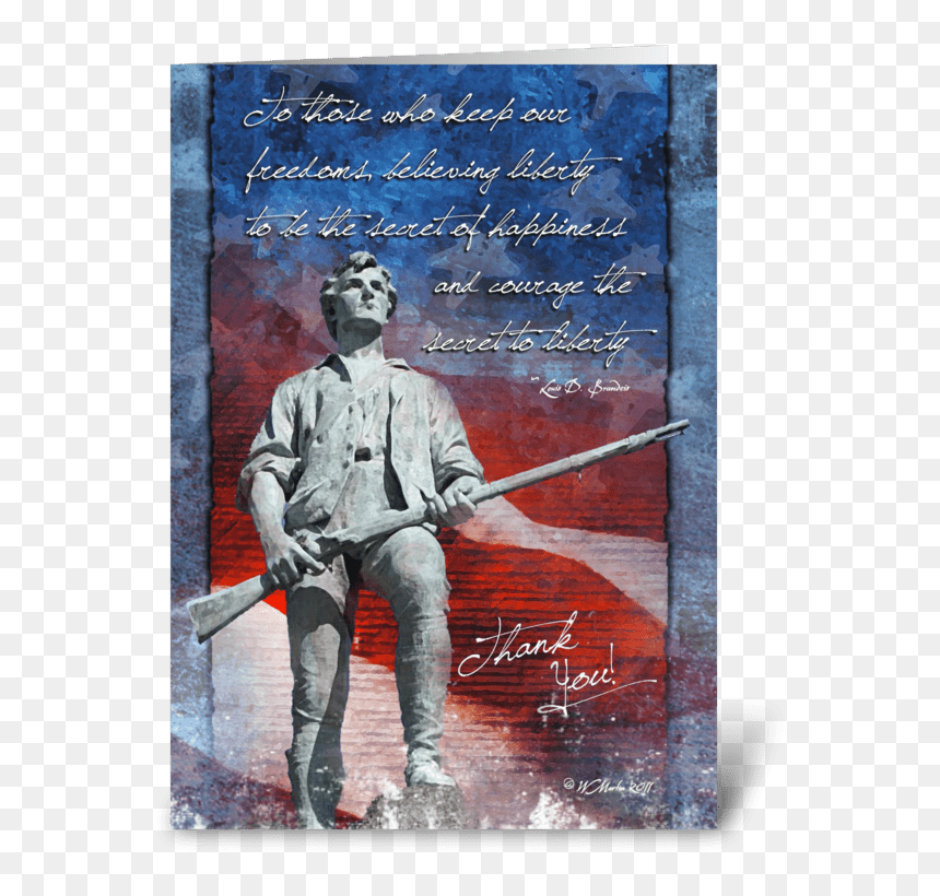 Minuteman Troop Support Greeting Card Greeting Card - Poster, HD Png Download - minuteman png