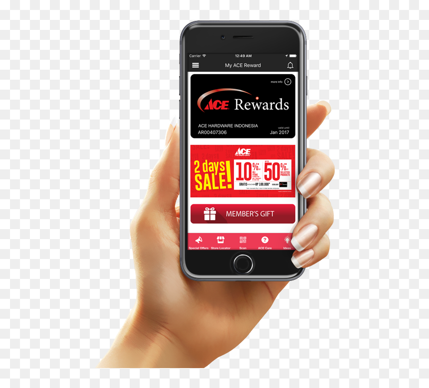 Holding Phone App Png, Transparent Png - ace hardware png