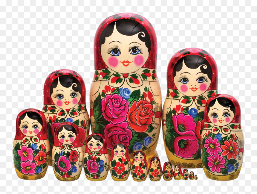 Matryoshka Doll Transparent Png - Matryoshka Doll, Png Download - black to transparent png