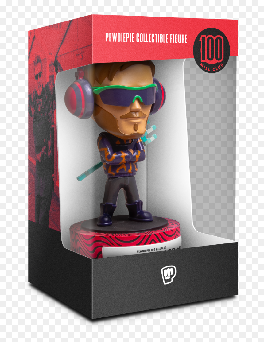 Pewdiepie 100 Mil Figure, HD Png Download - 100 subscribers png