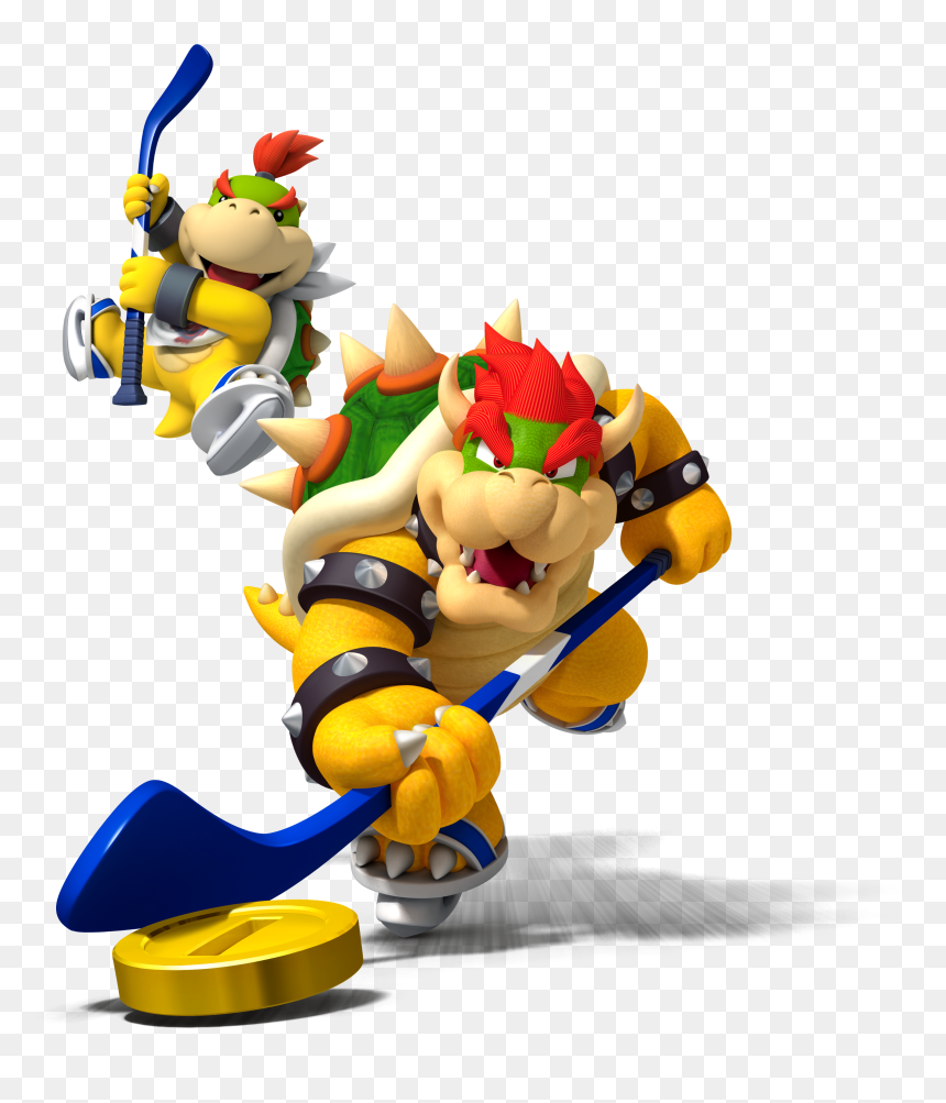 Bowser Mario Sports Mix Hockey, HD Png Download - ice mario png