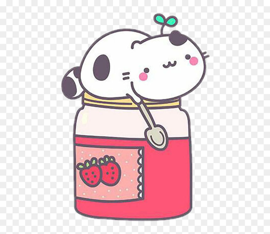 #kawaii #cute #neko #kitty #mermelada #fresa - Mermelada Kawaii, HD Png Download - dibujos kawaii png