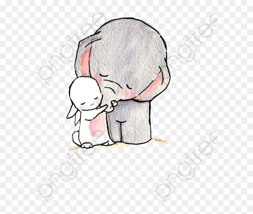 Rabbit Png Sleeping - Cartoon, Transparent Png - dibujos kawaii png