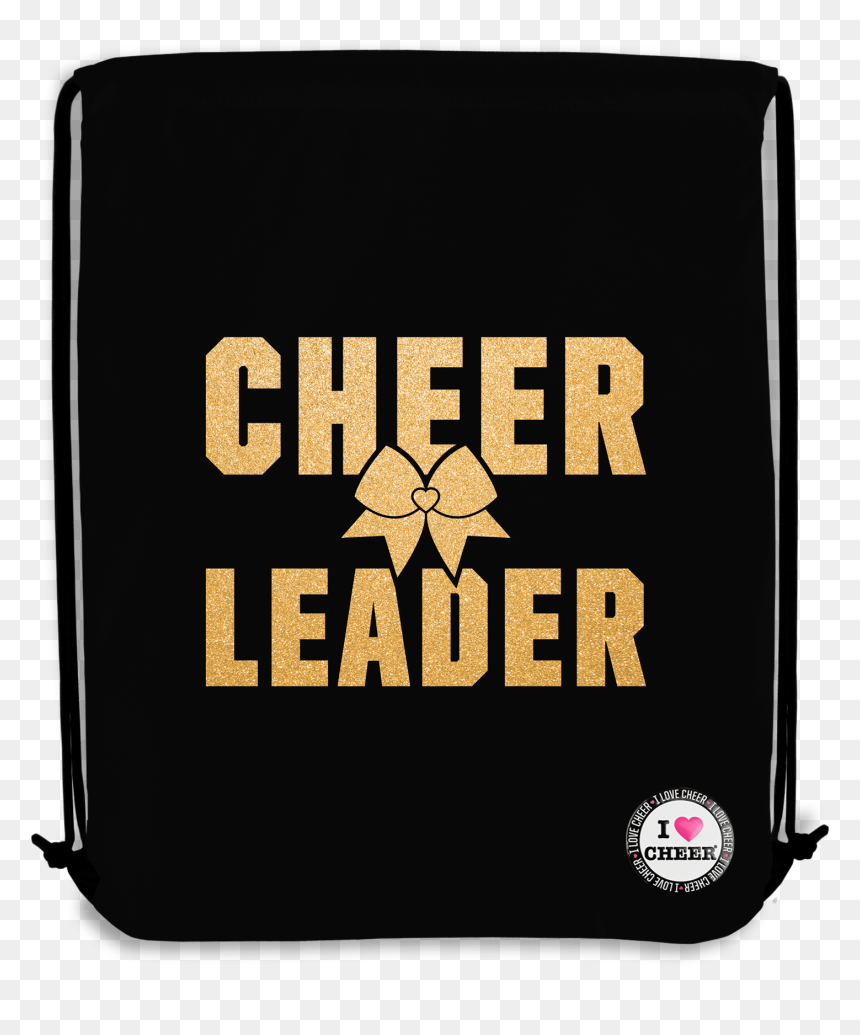 Home Accessories Bags Black I Love Cheer Gold-, HD Png Download - cheer mom png