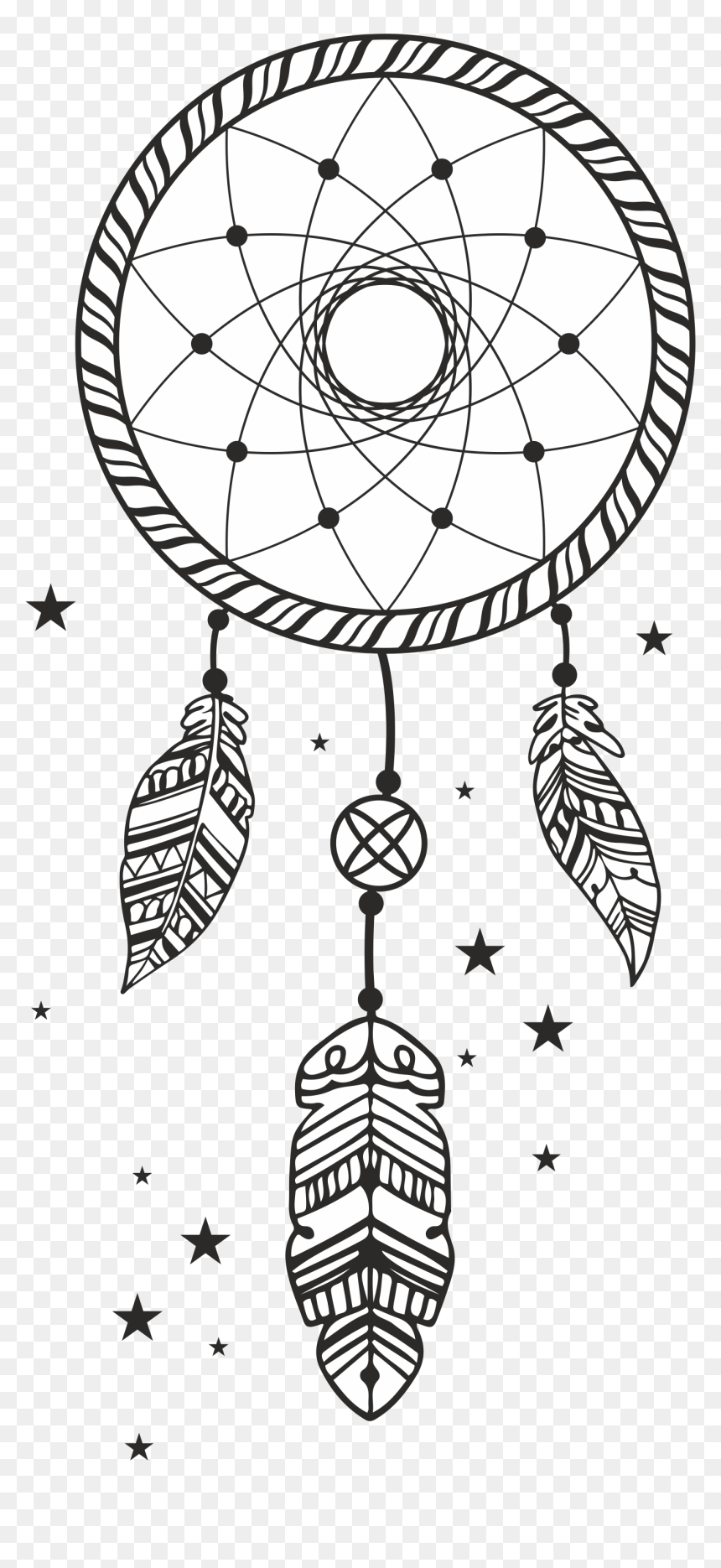 Transparent Dream Catcher Clipart - Colour Dream Catcher, HD Png Download - dream catcher png tumblr