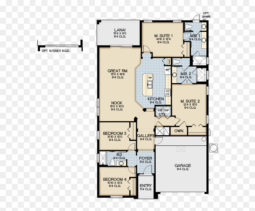 Claremont Floorplan Solterra Resort Orlando - Bella Vida Resort Croquis Casa De 4 Habitaciones Kissemen, HD Png Download - orando png