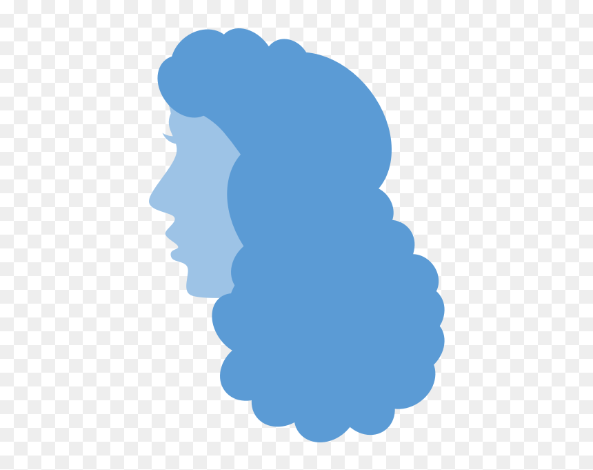 Woman In Blue - Silhouette, HD Png Download - woman profile png