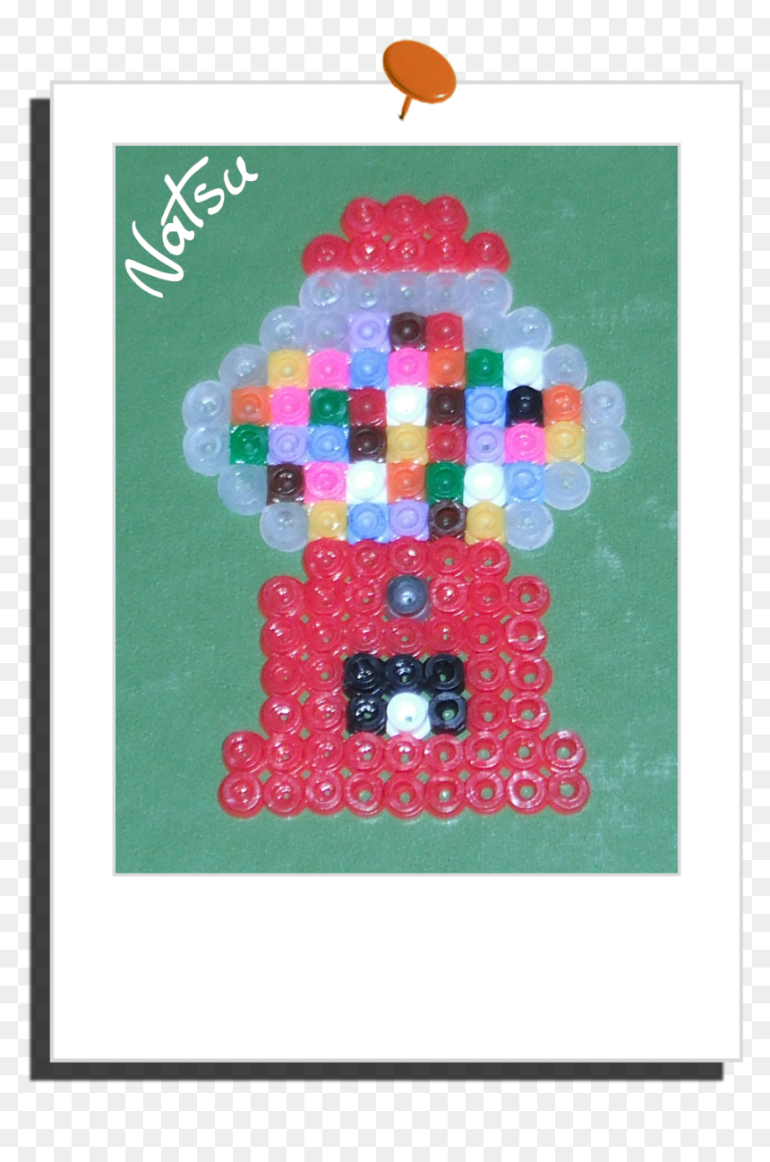 Domo-kun Y Una Maquinita De Bolas En Hama Beads - Hama Beads Maquinitas, HD Png Download - muñequitas png