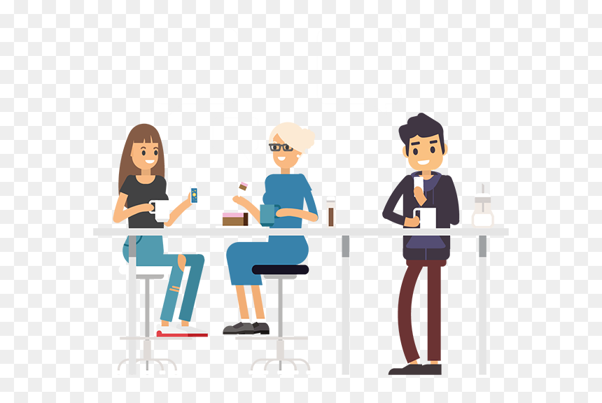 Khách Hàng Hoạt Hình, HD Png Download - cafe people png