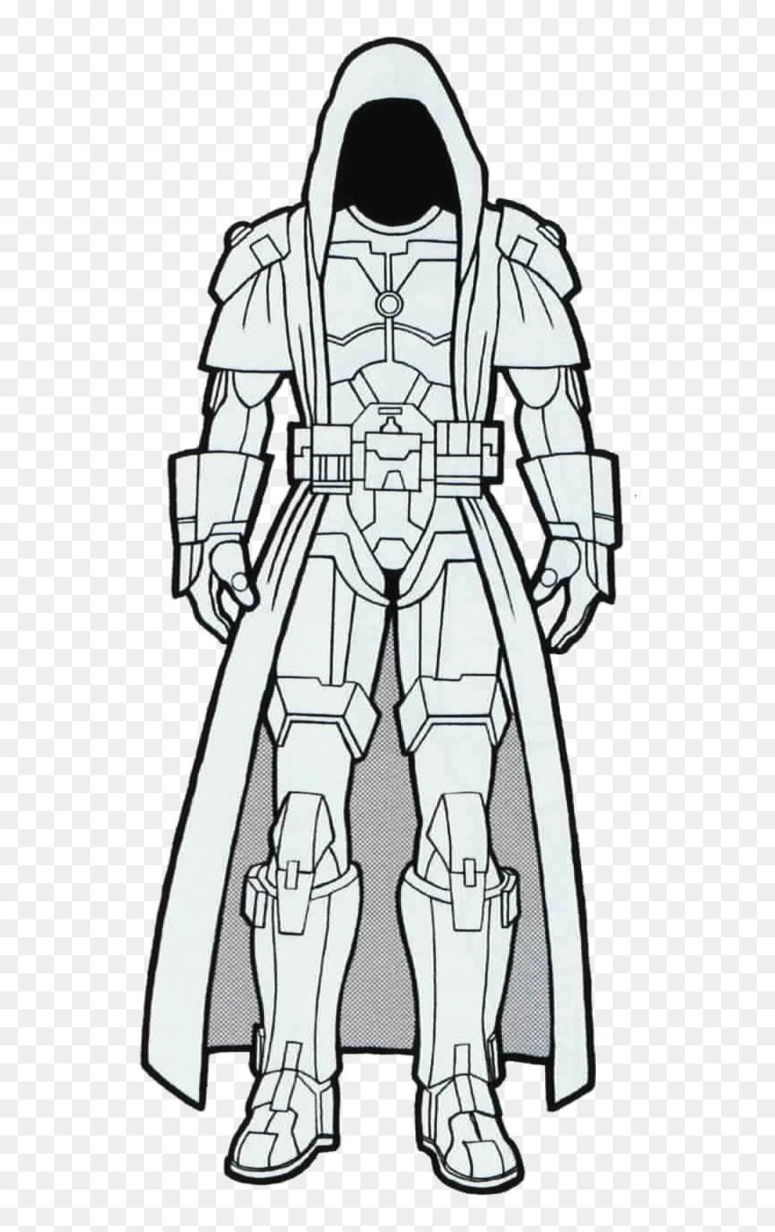 Clip Art Equipment Rpg Armored Robes - Line Art, HD Png Download - jedi robe png