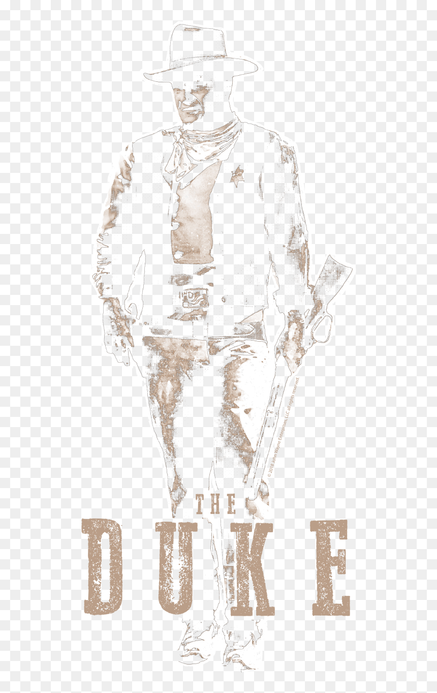 John Wayne The Duke Men"s Tank - Sketch, HD Png Download - john wayne png