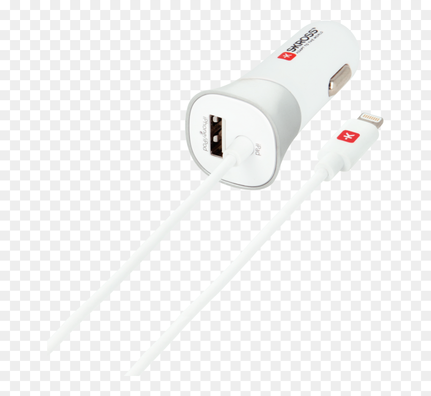Auto-ladegerät Für Den Zigarettenanzünder Mit Lightning - Speaker Wire, HD Png Download - chargers bolt png