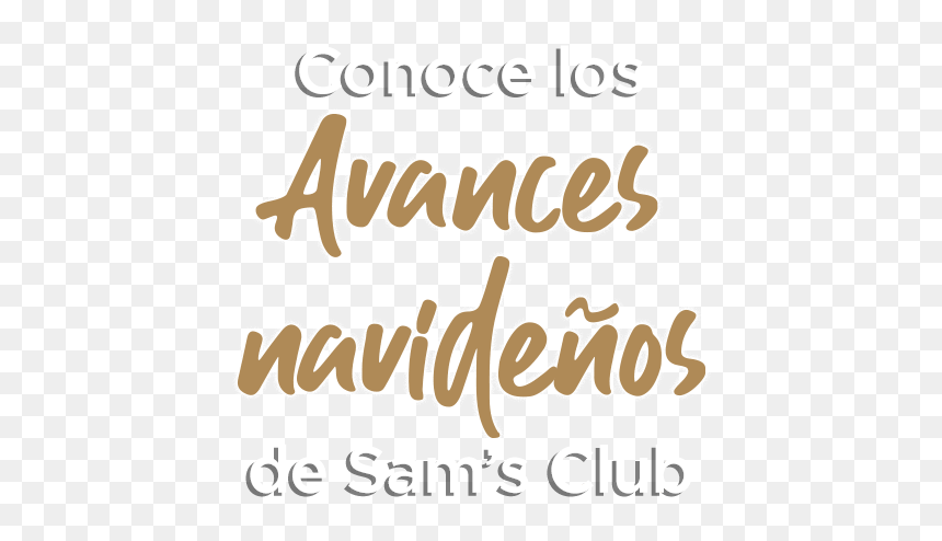 Conoce Los Avances Navideños En Sam’s Club - Calligraphy, HD Png Download - listones dorados png