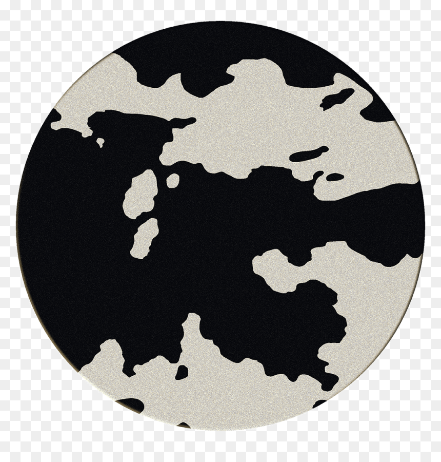 Cowhide Round Rug - Round Black And White Outdoor Rug, HD Png Download - round rug png