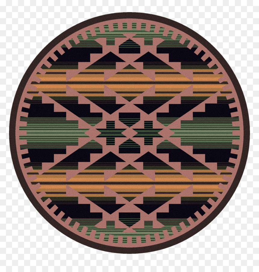 Saddle Blanket Periwinkle 8ft Round Rug - Circle, HD Png Download - round rug png