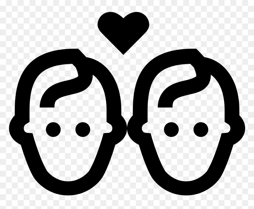 Gay Marriage Icon - Vector Hombre Y Mujer Png, Transparent Png - hombre y mujer png