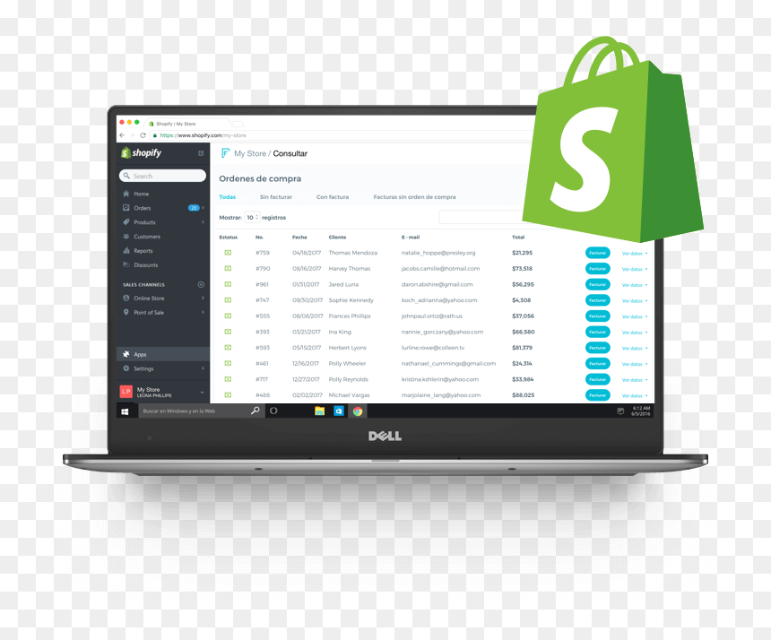 Facturama Factura Electronica App Shopify - Shopify, HD Png Download - mis 15 años letras png