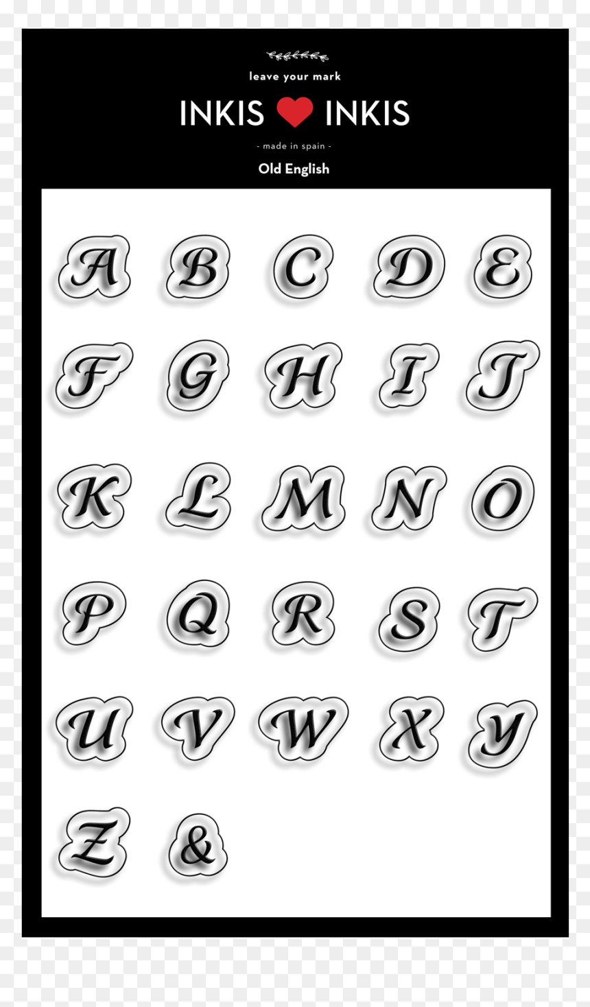 Sello Inkis Abecedario Old English - Letras Old English, HD Png Download - abecedario png