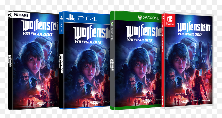 Youngblood Pre-order Bonus - Wolfenstein Youngblood Cover Pegi, HD Png Download - wolfenstein 2 png