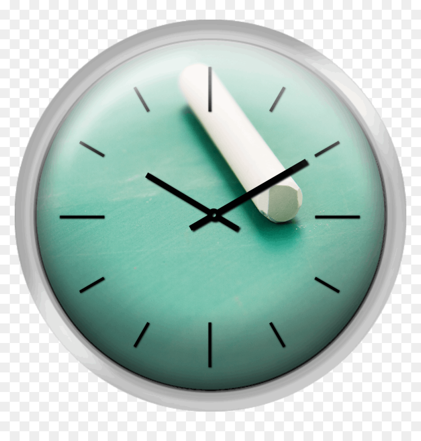 A Piece Of Chalk On A Chalkboard - Wall Clock, HD Png Download - piece of chalk png
