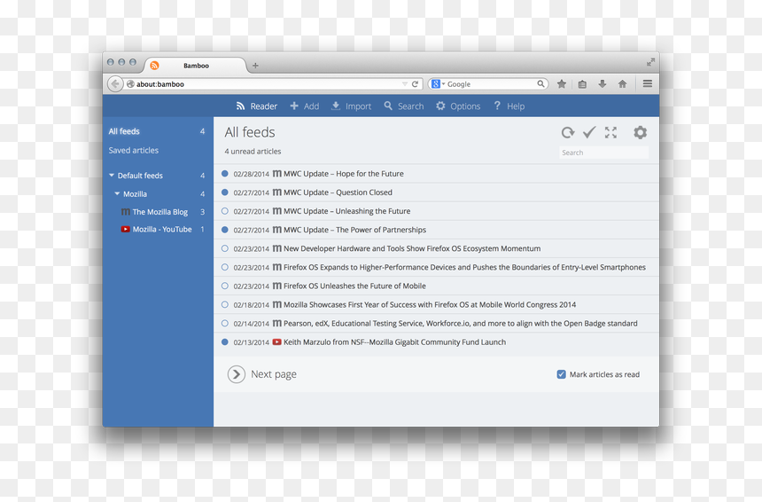 Bamboo Reader, HD Png Download - mozilla firefox png