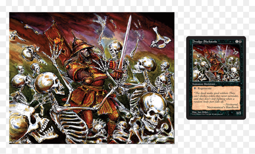 Drudge Skeletons Mtg Art, HD Png Download - skeleton mage png