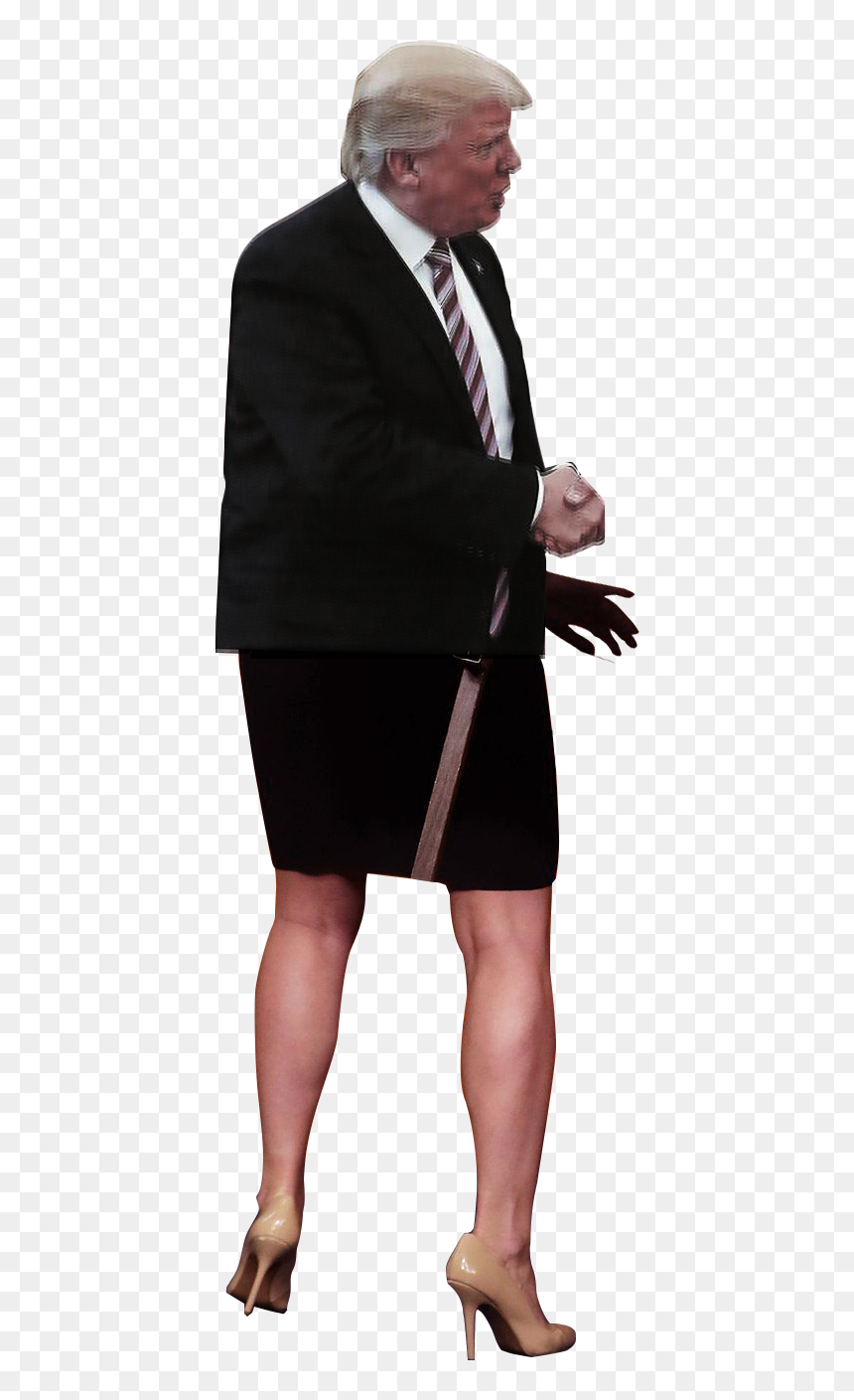 Donald Trump Image With A Woman In Heels Behind It - Donald Trump Standing Transparent, HD Png Download - trump standing png